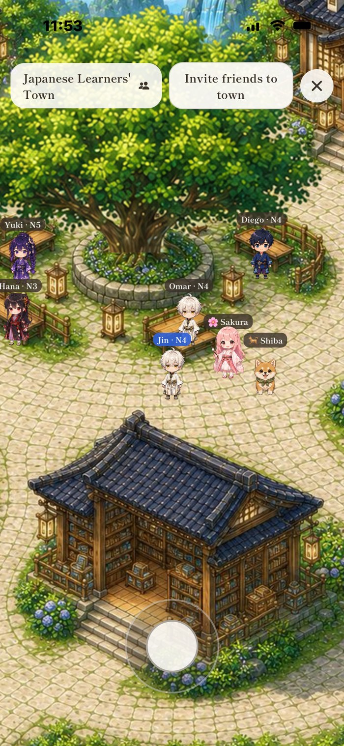 The Town for Japanese Learners — chat with avatars and connect with friends