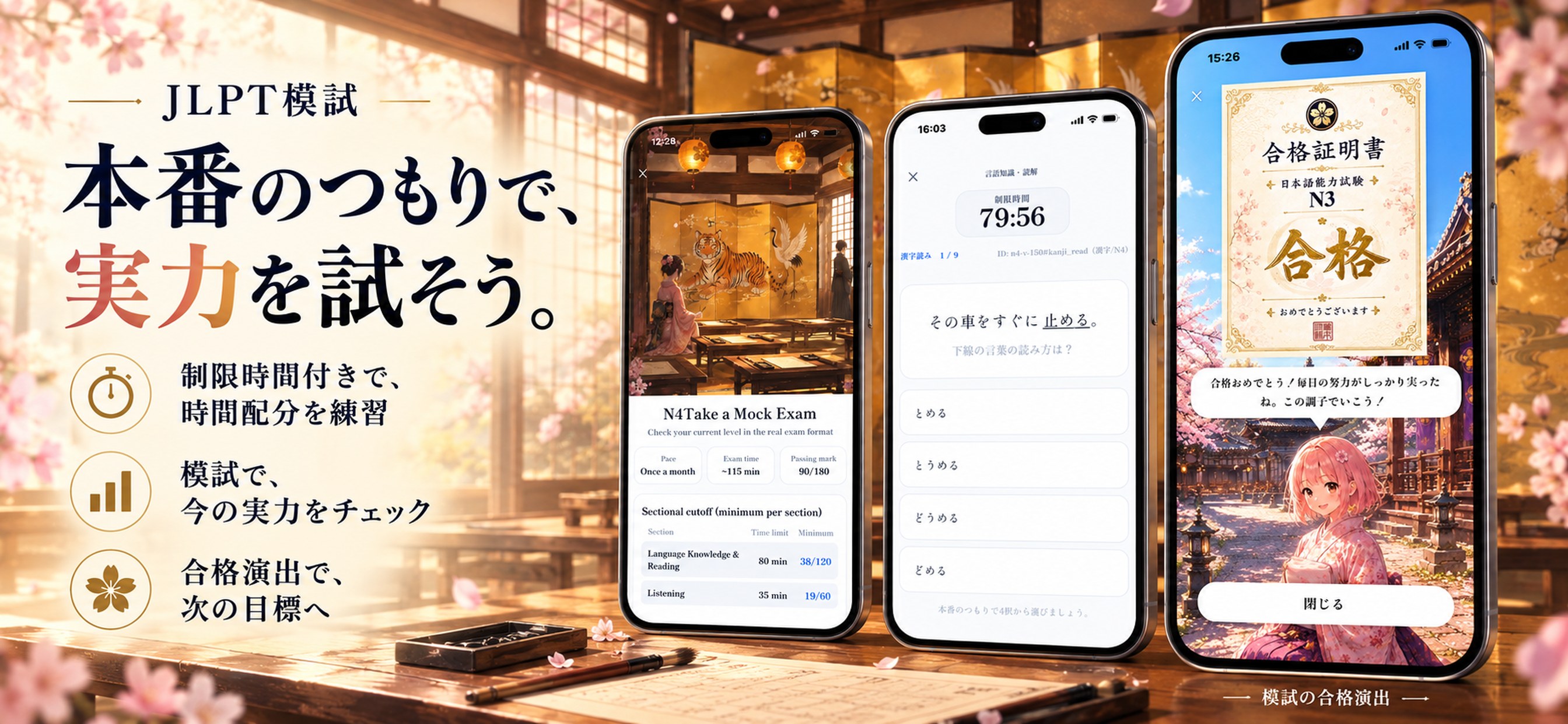 模試 ─ 本番のつもりで、実力を試そう